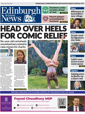 Cover of Edinburgh Evening News