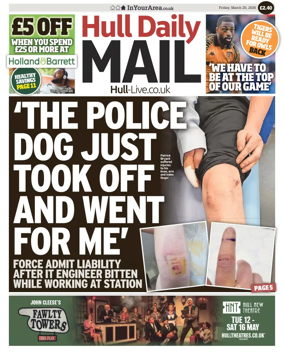 Cover of Hull Daily Mail