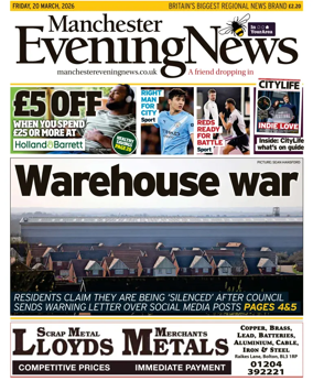 Cover of Manchester Evening News