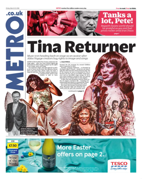 Cover of Metro (UK)