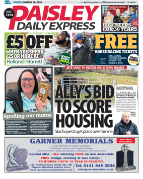Cover of Paisley Daily Express