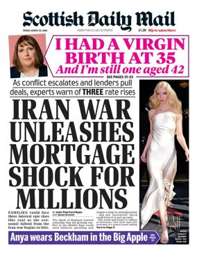Cover of Scottish Daily Mail