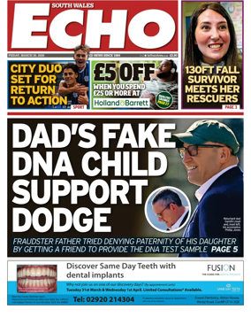 Cover of South Wales Echo