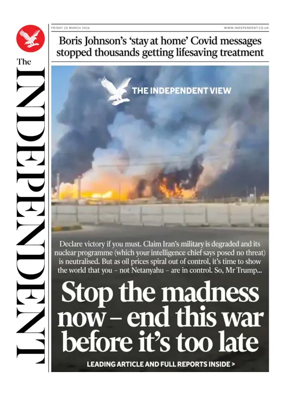 Cover of The Independent