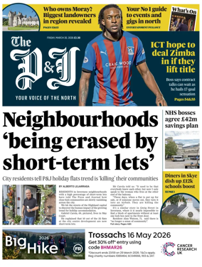 Cover of The Press and Journal (Inverness Highlands and Islands)