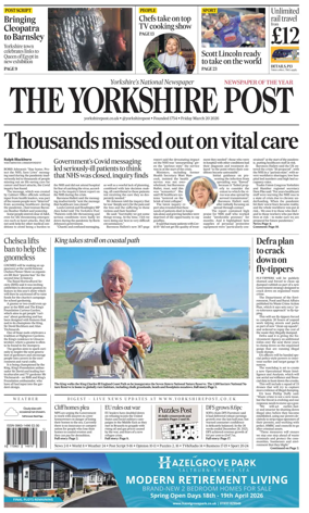 Cover of Yorkshire Post