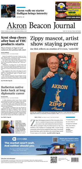 Cover of Akron Beacon Journal