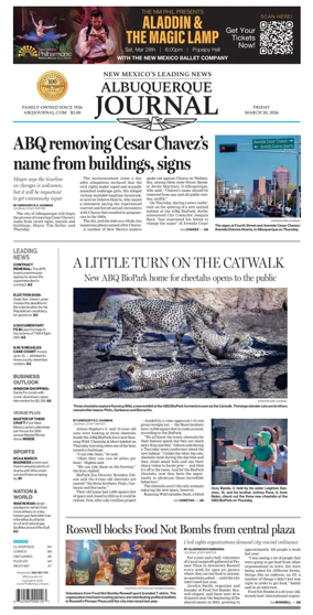 Cover of Albuquerque Journal