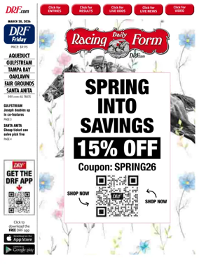 Cover of Daily Racing Form National Digital Edition