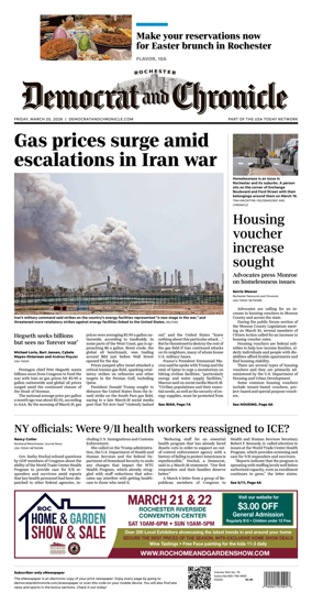 Cover of Democrat and Chronicle