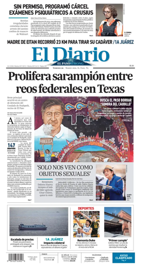 Cover of El Diario de El Paso