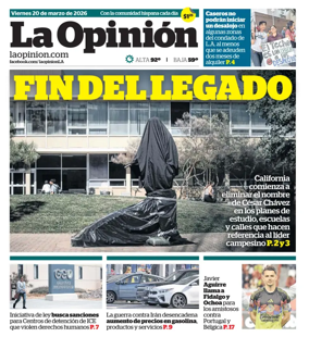 Cover of La Opinion