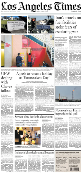 Cover of Los Angeles Times