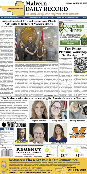 Cover of Malvern Daily Record