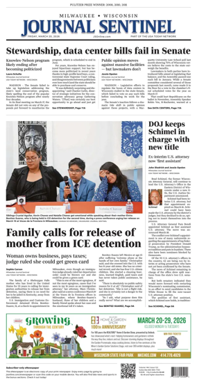 Cover of Milwaukee Journal Sentinel