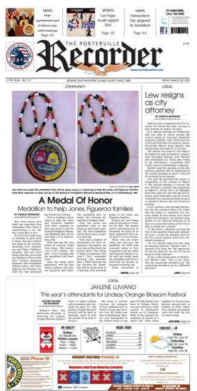 Cover of Porterville Recorder