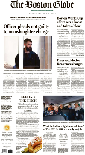 Cover of The Boston Globe