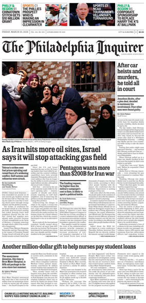 Cover of The Philadelphia Inquirer (South Jersey edition)