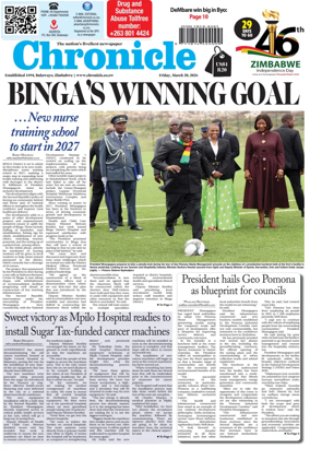 Cover of Chronicle (Zimbabwe)