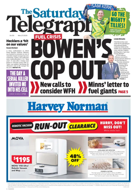 Cover of The Daily Telegraph (Sydney)