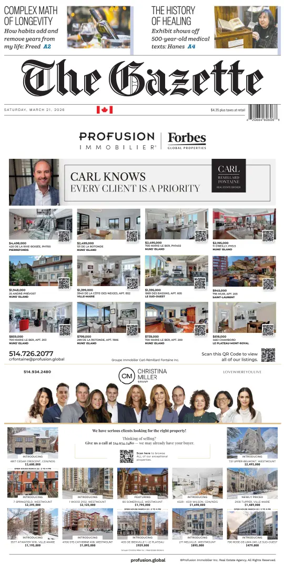 Cover of Montreal Gazette