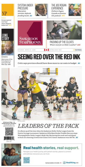 Cover of Saskatoon StarPhoenix