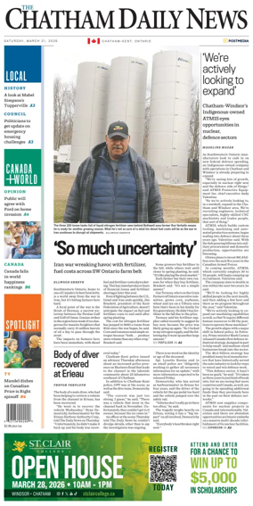 Cover of The Chatham Daily News