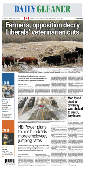 Cover of The Daily Gleaner