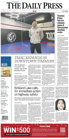 Cover of The Daily Press (Timmins)