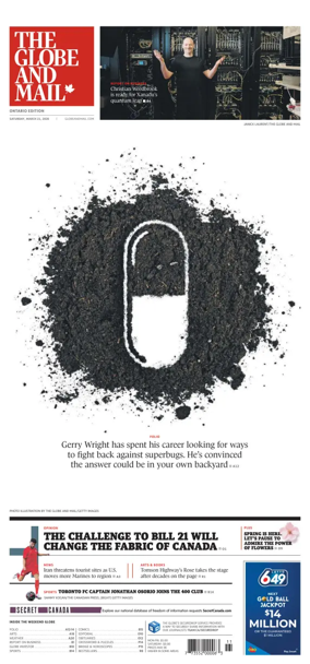 Cover of The Globe and Mail (Ontario Edition)