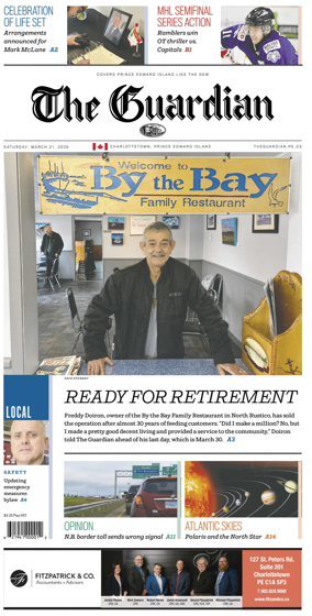 Cover of The Guardian (Charlottetown)