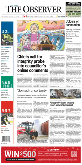 Cover of The Observer (Sarnia)