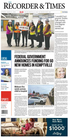 Cover of The Recorder & Times (Brockville)