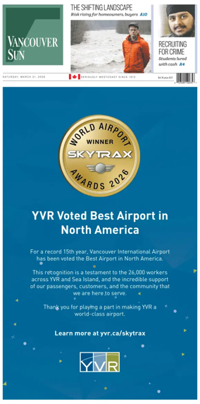 Cover of Vancouver Sun