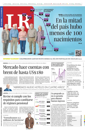 Cover of La Republica (Colombia)