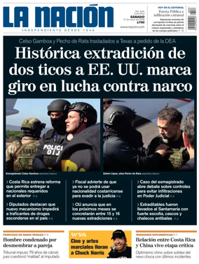 Cover of La Nacion (Costa Rica)