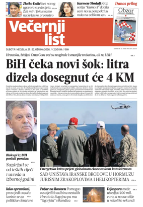 Cover of Vecernji list BiH