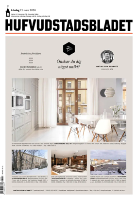 Cover of Hufvudstadsbladet