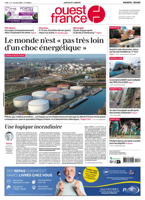 Cover of Ouest France (Angers / Segre)