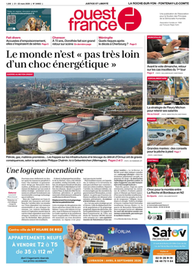 Cover of Ouest France (La Roche-sur-Yon - Fontenay-le-Comte)