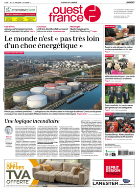 Cover of Ouest France (Lorient)