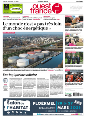 Cover of Ouest France (Ploermel)