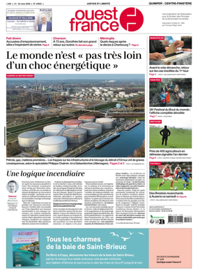 Cover of Ouest-France (Quimper Centre-Finistere)
