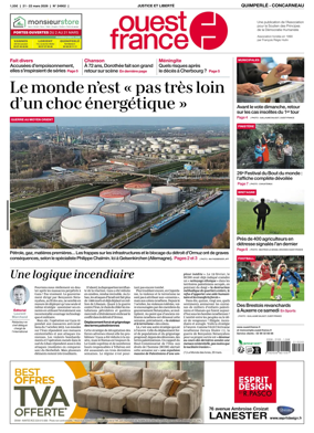 Cover of Ouest-France (Quimperle Concarneau)