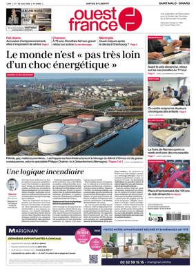 Cover of Ouest France (Saint-Malo)