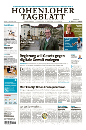 Cover of Hohenloher Tagblatt