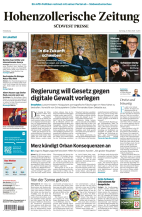 Cover of Hohenzollerische Zeitung