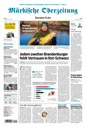 Cover of Markische Oderzeitung Bernau