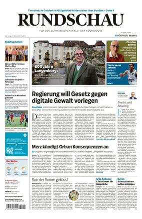 Cover of Rundschau fur den Schwabischen Wald – Der Kocherbote