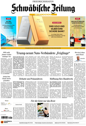 Cover of Schwabische Zeitung (Friedrichshafen)